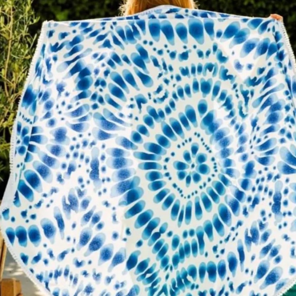 Fun and funky round beach towel